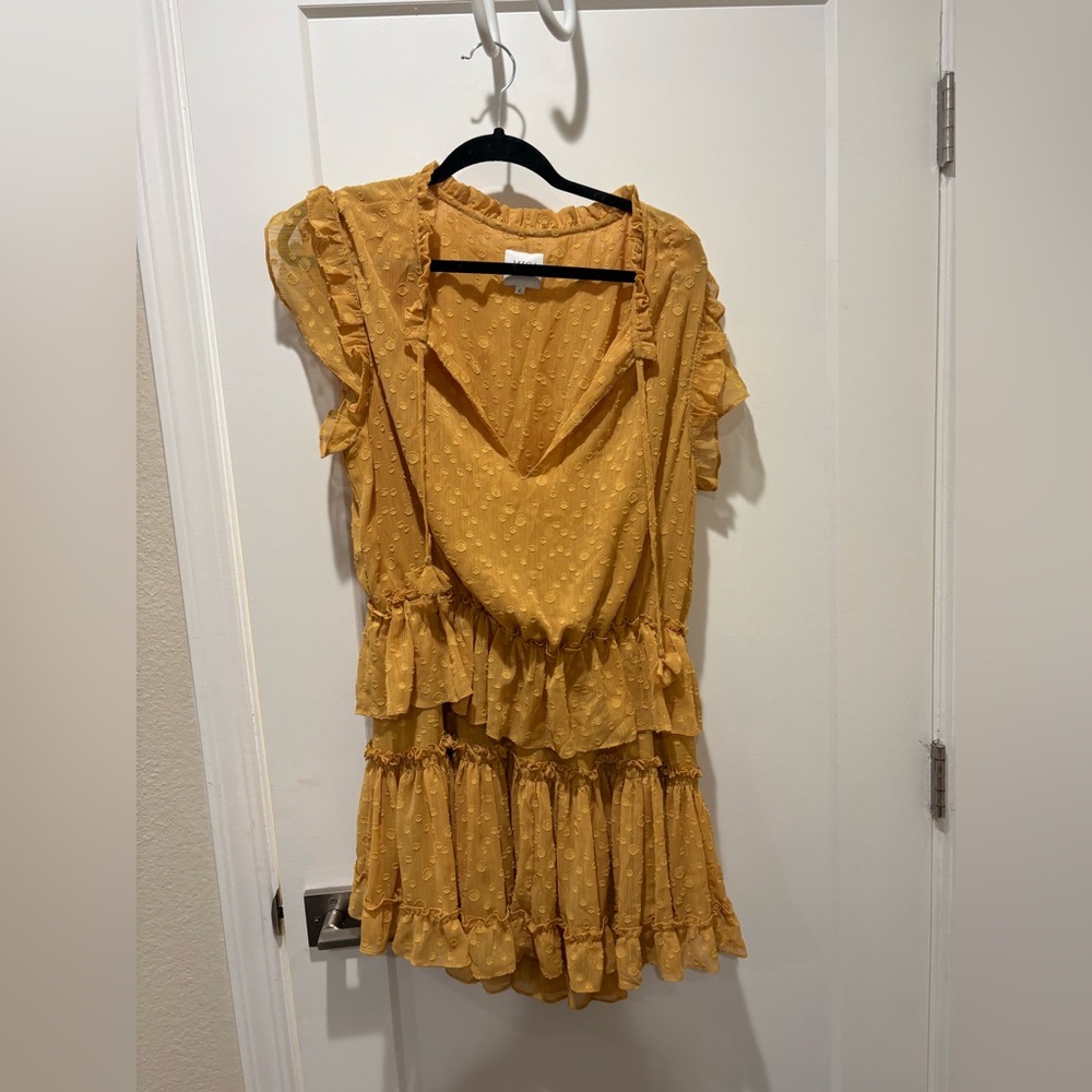 Misa Los Angeles Mustard Mini Dress